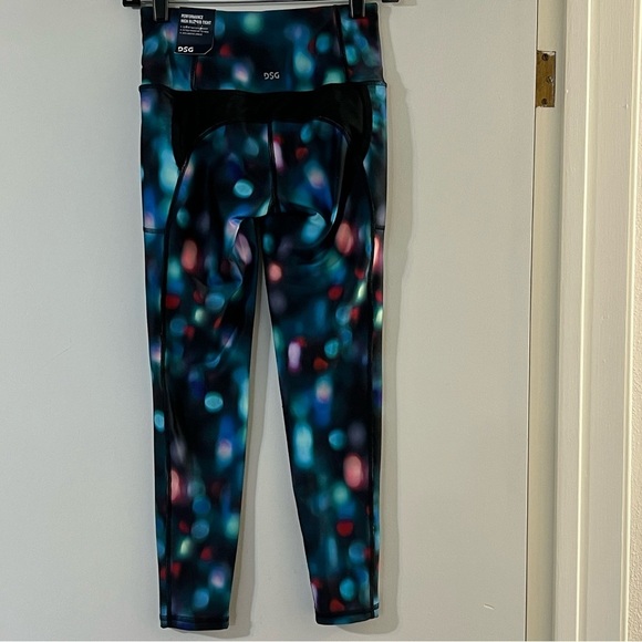 DSG Blue and Pink Leggings with Vibrant Pattern - Picture 6 of 7